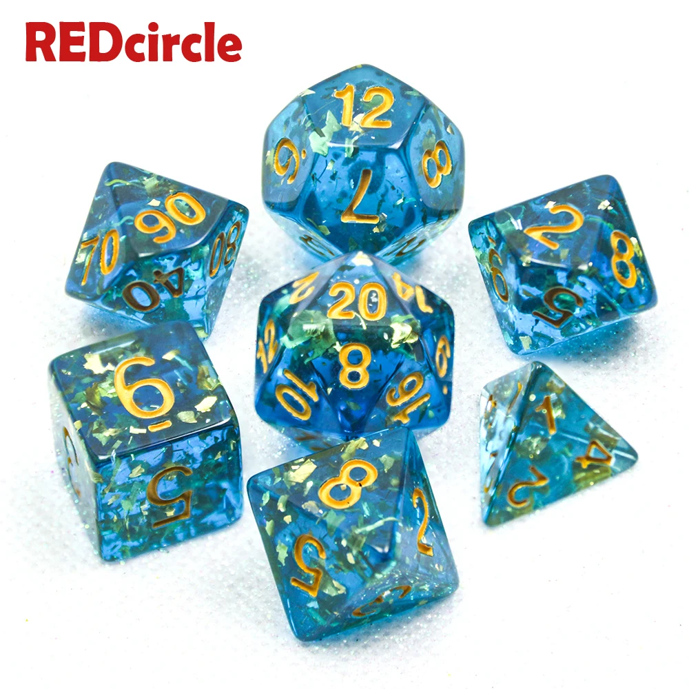 Набор прозрачных блестящих цифровых игральных костей 4 цвета Dnd ролевая игра TRPG 7