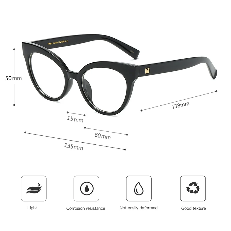Женские двойные очки в оправе кошачий глаз|clear lens fashion glasses|clear glassesclear glasses |
