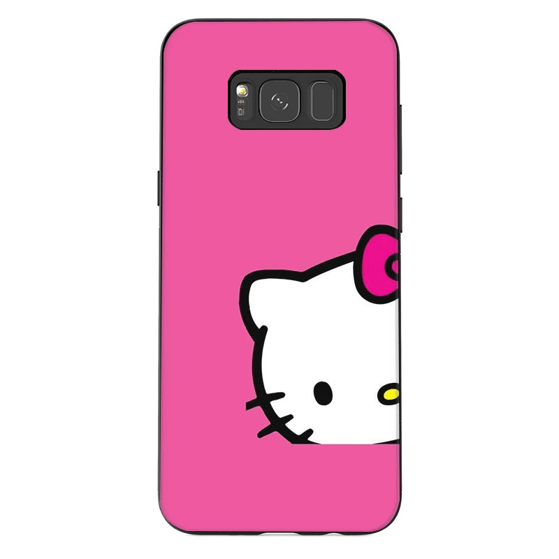 Чехол для телефона для samsung J6 A70 A60 A50 A40 A20 A30 A10 A7 A6 A5 A3 A8 A9 крышка рисунок «Hello Kitty» Прохладный - Цвет: B12