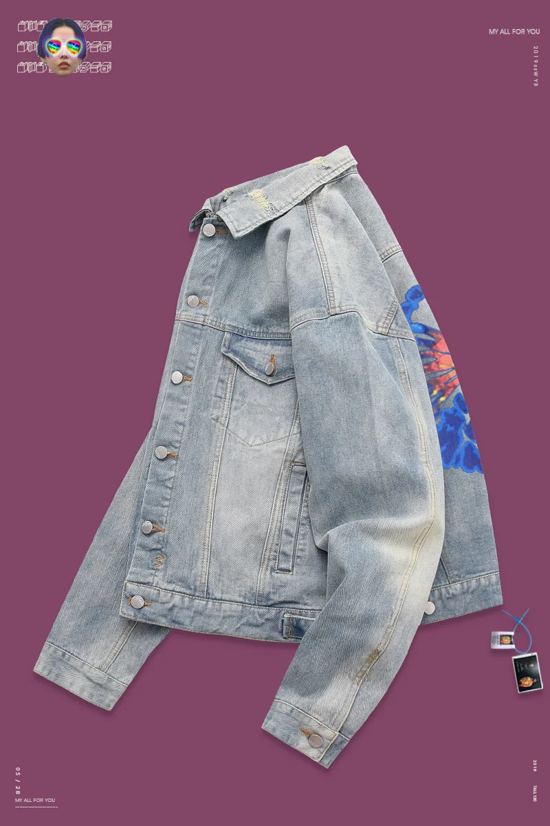 Шикарная свободная Oldschool джинсовая куртка винтажная порт вкус шикарный магазин