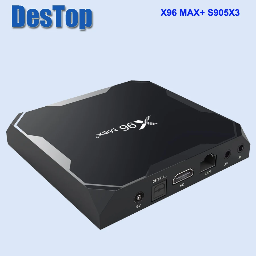 20 шт. X96 MAX PLUS 4 Гб ОЗУ 64 ПЗУ Android 9.0 ТВ-приставка Amlogic S905X3 64-разрядный четырехъядерный