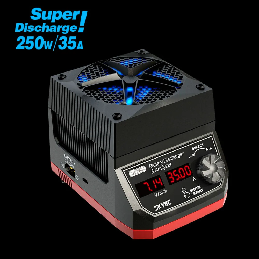 Разрядник и анализатор аккумуляторов SKYRC BD250 250 Вт 35A для LiPo LiFe LiHV NiCd NiMH Pb запчасти