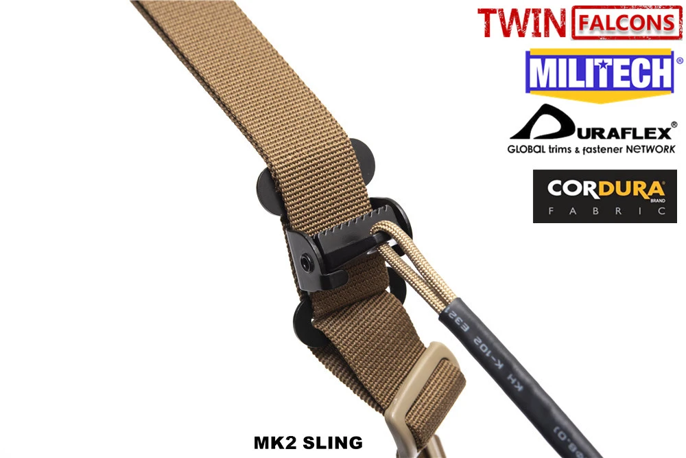 MILITECH TWINFALCONS TW 500D Cordura тактическая охотничья два 2 точек касания Slingster мягкий