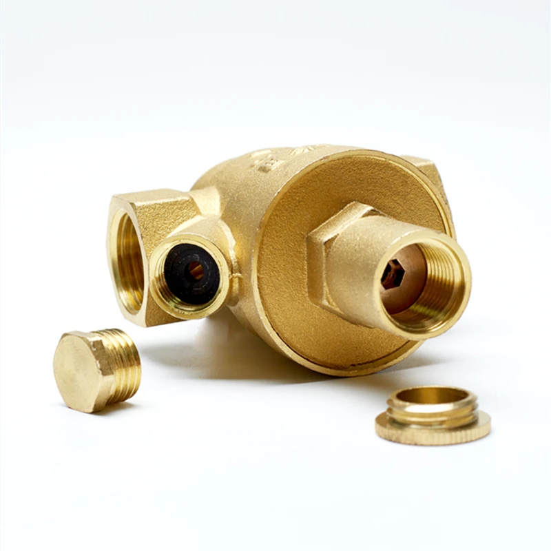 Латунные клапаны-регуляторы давления воды DN15 1/2 дюйма с манометром клапан для