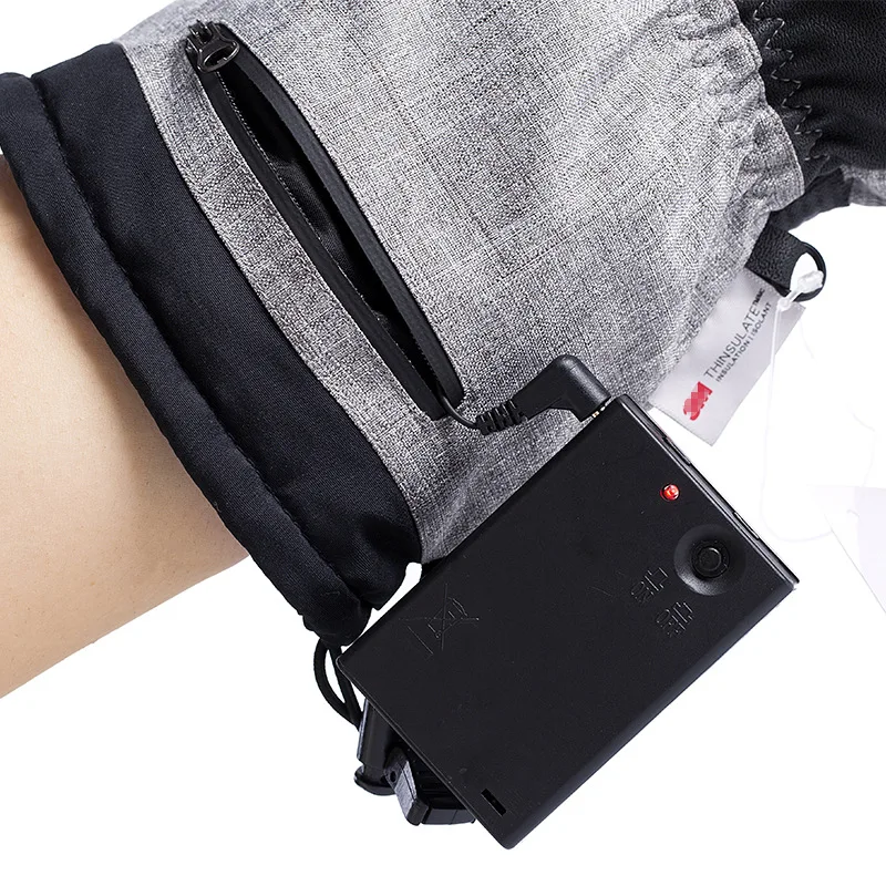 

Electric heating ski gloves for men and women temperature control outdoor waterproof cold-proof waterproof heating warm gloves