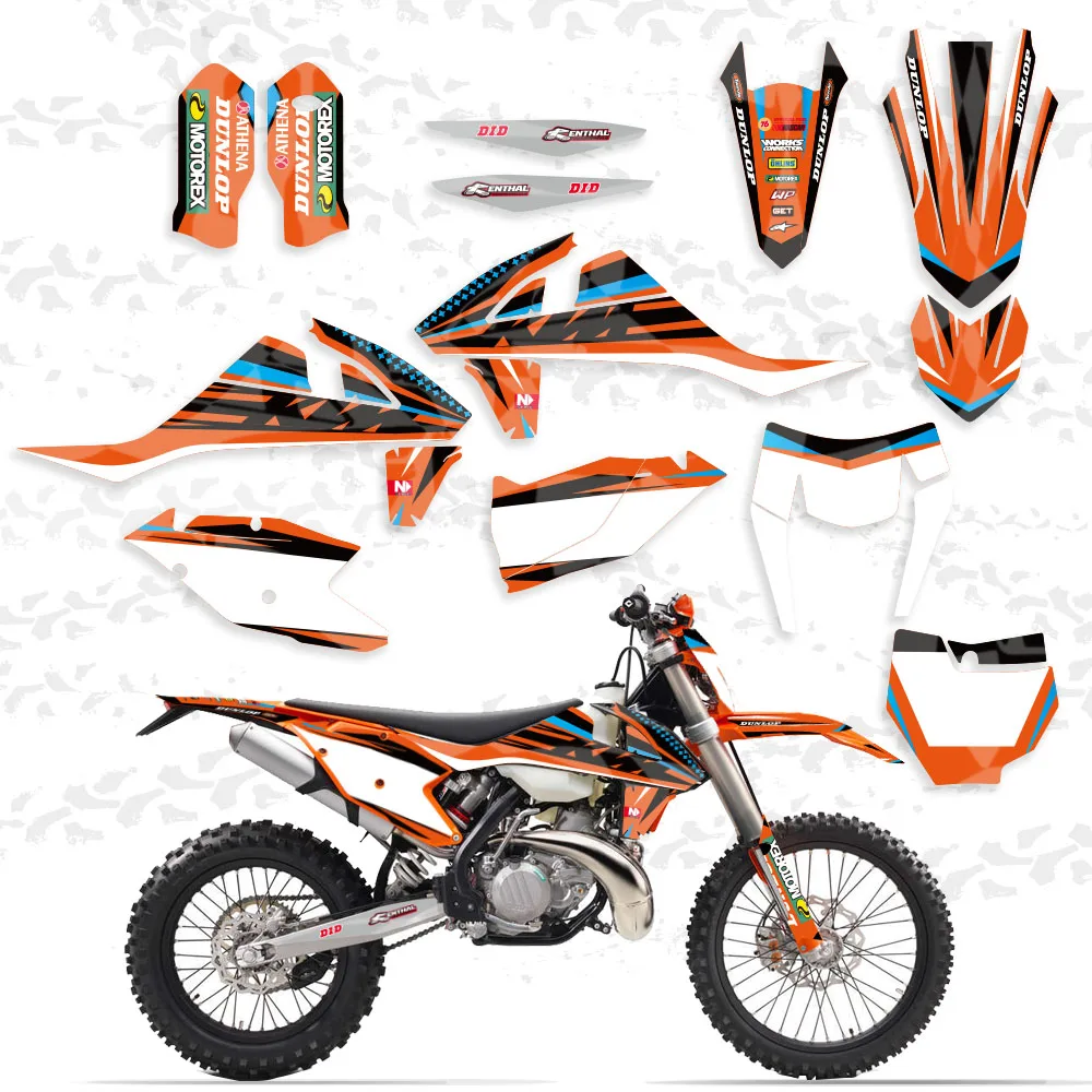 Motorcycle For KTM EXC 125 250 300 450 2014 2015 2017 Sticker Decal Customized Graphics Background EXC125 EXC250 EXC300 EXC450