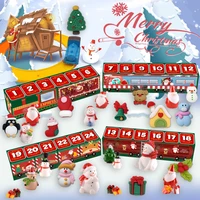24 days countdown 1 set xmas decorations gifts for kids children cartoon christmas elf paper train toys blind box ornament gift