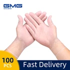 Прозрачные перчатки из ПВХ, 100 шт.лот, водонепроницаемые гипоаллергенные одноразовые защитные перчатки для работы, виниловые перчатки для механика