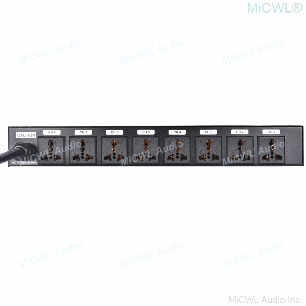 MiCWL 10 Выход стойку ЖК дисплей Мощность регулятор последовательности 30A 6000 Вт