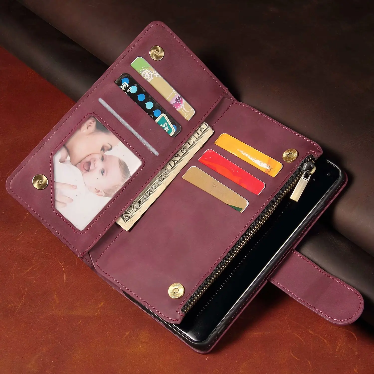 leather wallet for huawei honor 8x case magnetic zipper wallet mobile retro wallet flip card stand for honor 8x cover free global shipping