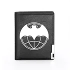 Мужской кожаный кошелек с российским специальным принтом, двойной складной тонкий держатель для кредитных картудостоверений личности, с вкладышами, бумажник для денег, мужской карман, Короткие Кошельки