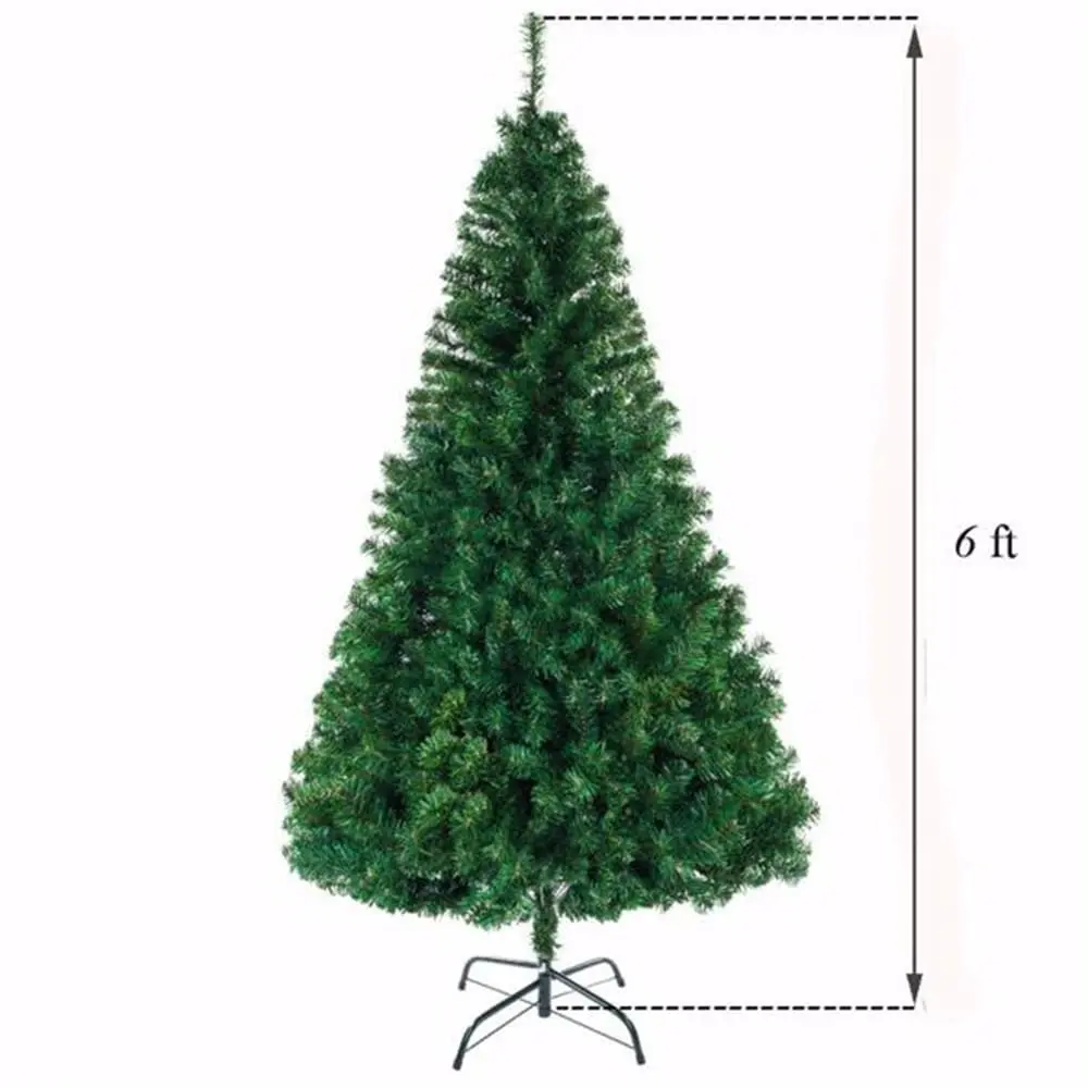 &Aacute;rbol de Navidad Artificial, pino verde, Bushy, 5,5 pies/6 pies/7 pies/8 pies, &aacute;rbol de Navidad con soporte de Metal, f&aacute;cil montaje y almacenamiento de amp-3