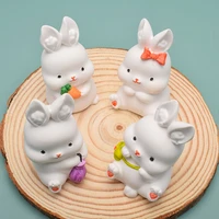 4 cute bunny shapes silicone mold for fondant chocolate epoxy sugarcraft mould pastry cupcake decorating kitchen accessories