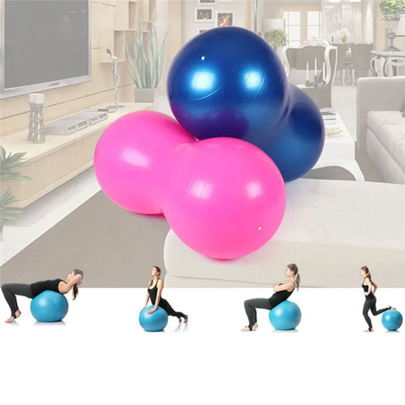 

Sports Yoga Balls Pilates Peanut Fitness Ball Gym Exercise Balance Fitball Exercise Pilates Workout Massage Ball With Pump