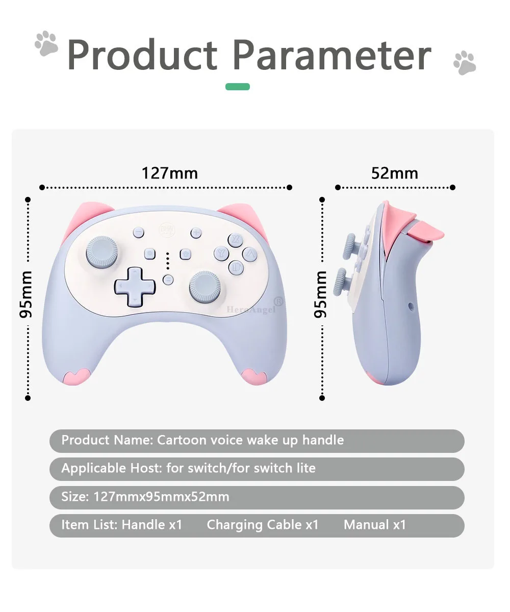 Беспроводной Bluetooth-совместимый геймпад Cat джойстик консоль пульт дистанционного