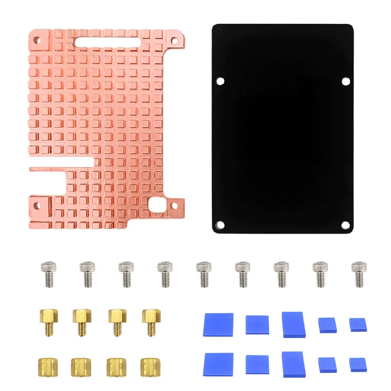 Комплект корпуса Raspberry Pi 4 Model B из 100% меди корпус пассивного охлаждения с