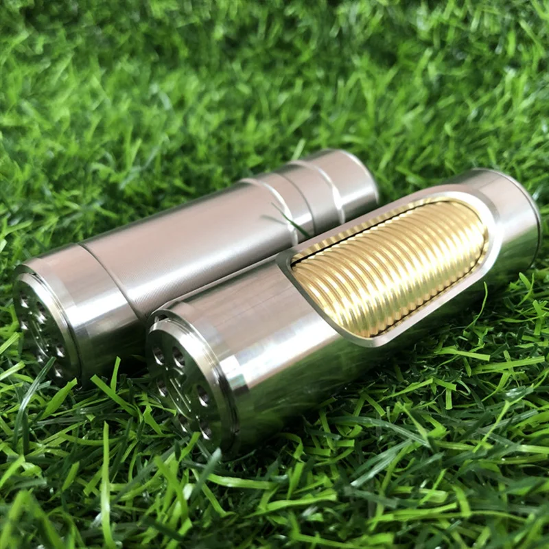 

Elthunder 21700 mod Fit 18650 20700 21700 battery Mech MOD 510 therad RDA Brass material mechanical mod vape pen