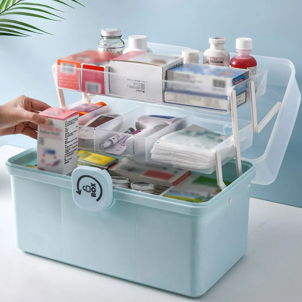 

Household Medicine Storage Box Family Medicine Box Children's Large Capacity Multi-layer Portable First Aid Medical Kit