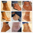 Ножные браслеты для женщин, винтажные пляжные браслеты в богемном стиле, летние браслеты на украшения для ног