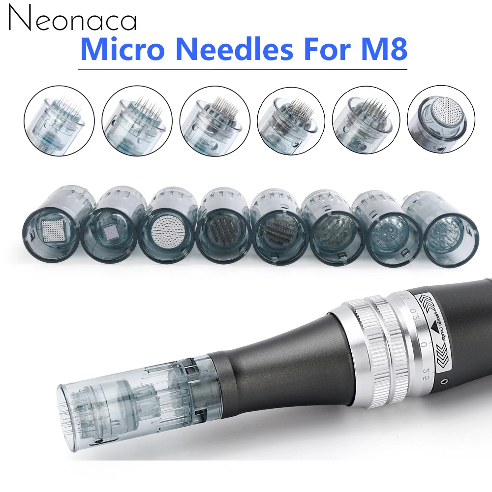 

1pc Dr Pen M8 Microneedles 11/16/36/42/nano/3D/5D Pin Needles Cartridges for Derma Pen System Microneedling Stamp Beauty Tools