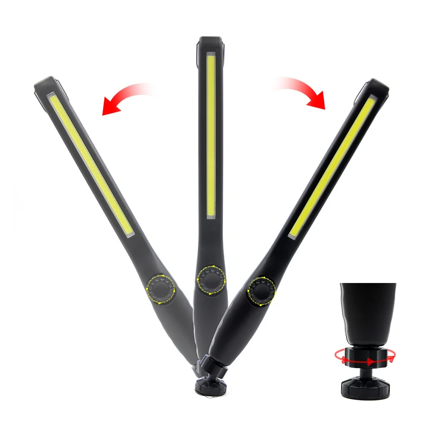 COB Автомобильная ремонтная лампа с высоким магнитным крюком регулируемый угол