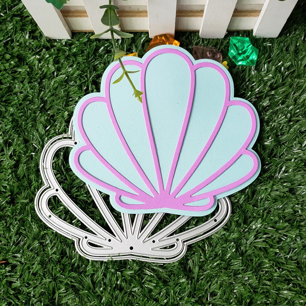 

New Fan-shaped Sea Shell Metal Cutting Dies Decorative Scrapbooking Steel Craft Die Cut Embossing Paper Cards Stencils