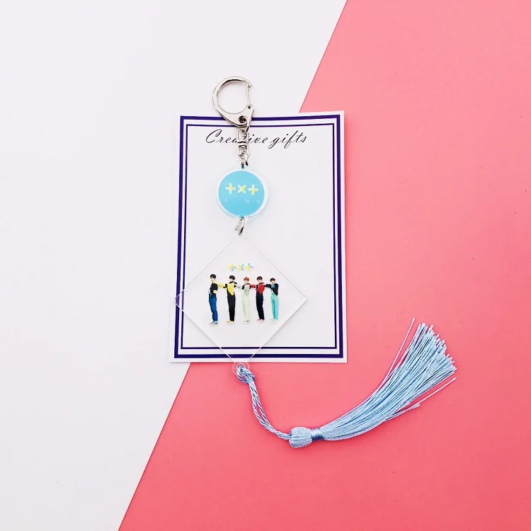 10 компл./лот Kpop BT 21 GOT7 семнадцать дважды NCT X1 TXT цифры акриловая кисточка брелок