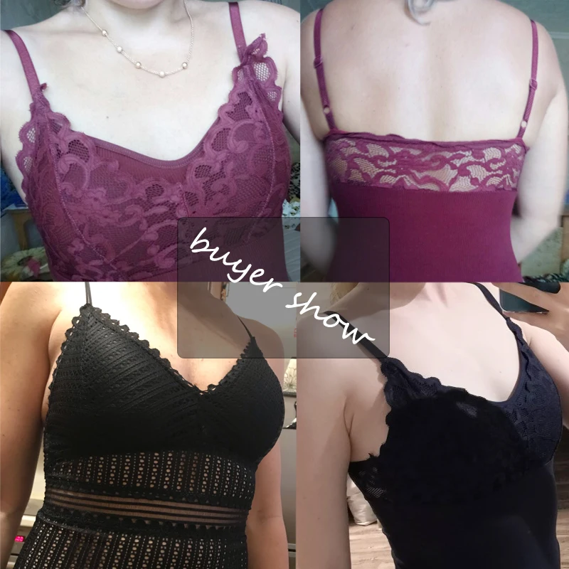 

Lace Cotton Vest Tops Women lingerie Pad Sleeveless Straps Print Undefined Tube Tank Top One-piece Female Camisoles Underwear #F