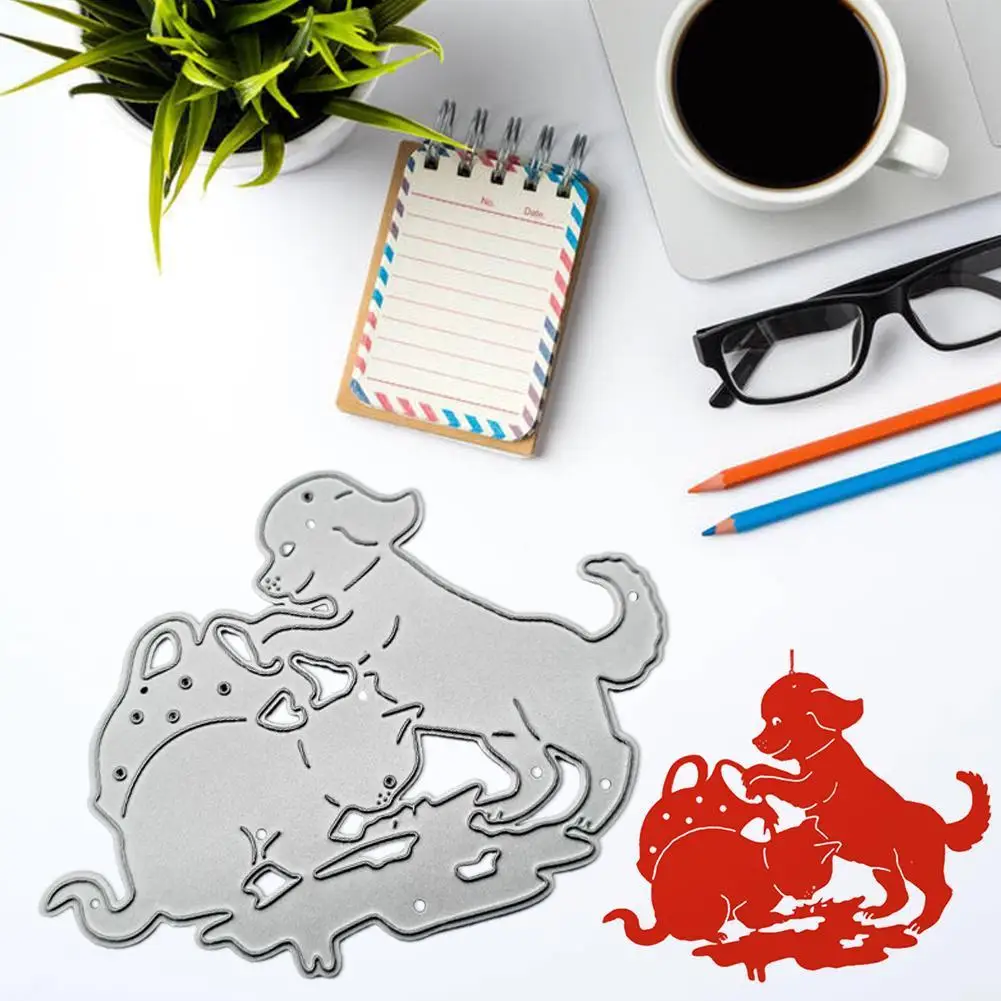 

Metal Cutting Dies Cut Mold Greedy Animal Dog And Cat Decoration Scrapbook Paper Craft Knife Mould Blade Punch Stencils DIY