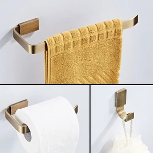 bronze bathroom accessories set brass luxurious wall robe hook creative toilet towel ring bar wc paper roll holder tissue hanger free global shipping