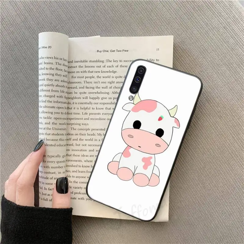 

Cute cartoon cow Phone Case For Samsung galaxy S 9 10 20 A 10 21 30 31 40 50 51 71 s note 20 j 4 2018 plus