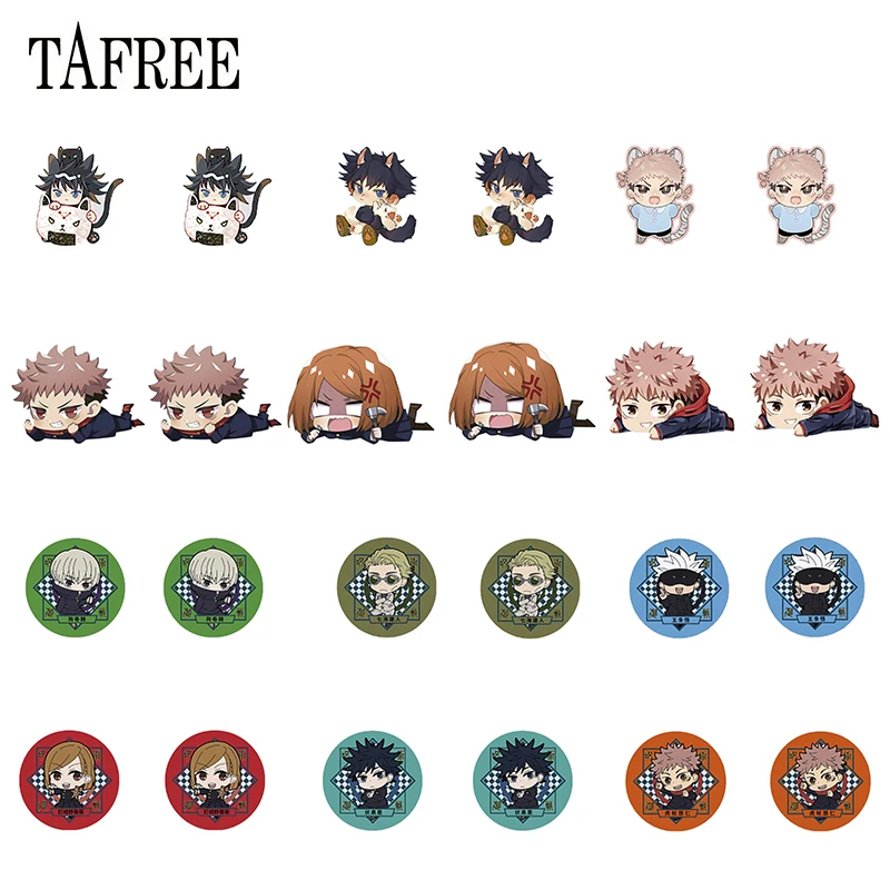 

TAFREE Spells Return To Battle Anime Character Q Version Epoxy Resin Clip New Heat Shrinkable Ear Clip Ear Jewelry