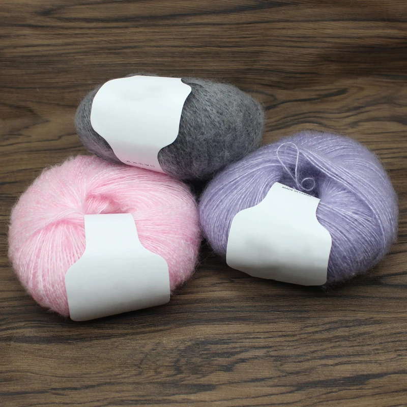 Мохеровая кашемировая пряжа 25 г/шар шаль для вязания шерстяная вязаная крючком