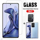 Чехол 3 в 1 + стекло + объектив для Xiaomi 11 T Pro, защита экрана, закаленное стекло для Xiaomi Mi 11tpro 11 T Pro, защитный чехол