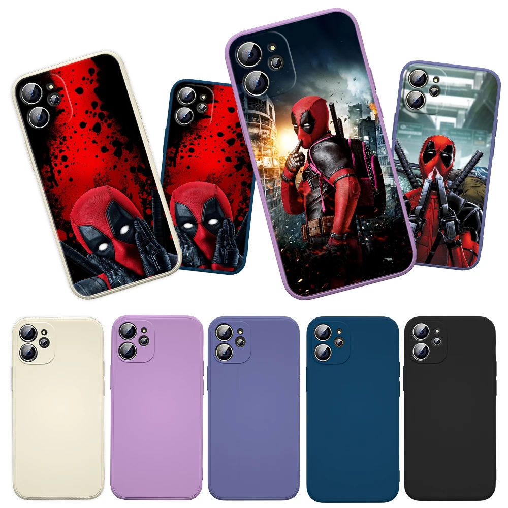 

Avengers Marvel Deadpool Hero For Apple iPhone 13 12 Mini 11 Pro XS MAX XR X 8 7 6S SE Plus Liquid Silicone Soft Phone Case