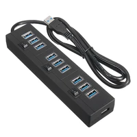 usb 3 0 10port usb splitter multiple expander with switch for pc laptop