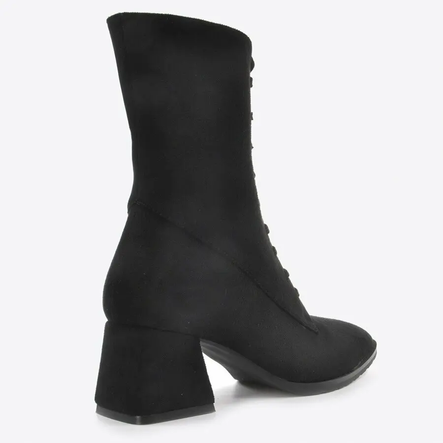 

Women Boots Mink Shoes Women Black Suede Boots Vzn20-010K
