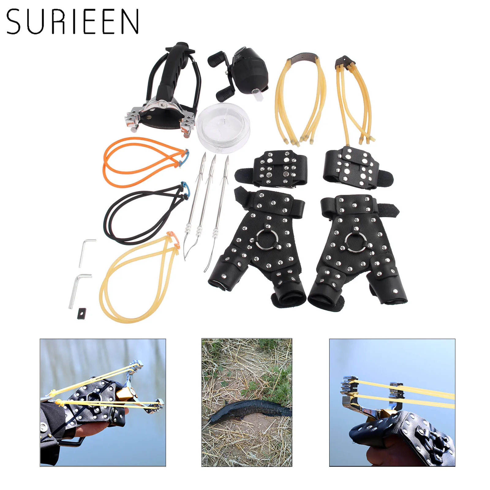 Мощная Рогатка для стрельбы из лука охоты рекурсивная Рыболовная катушка