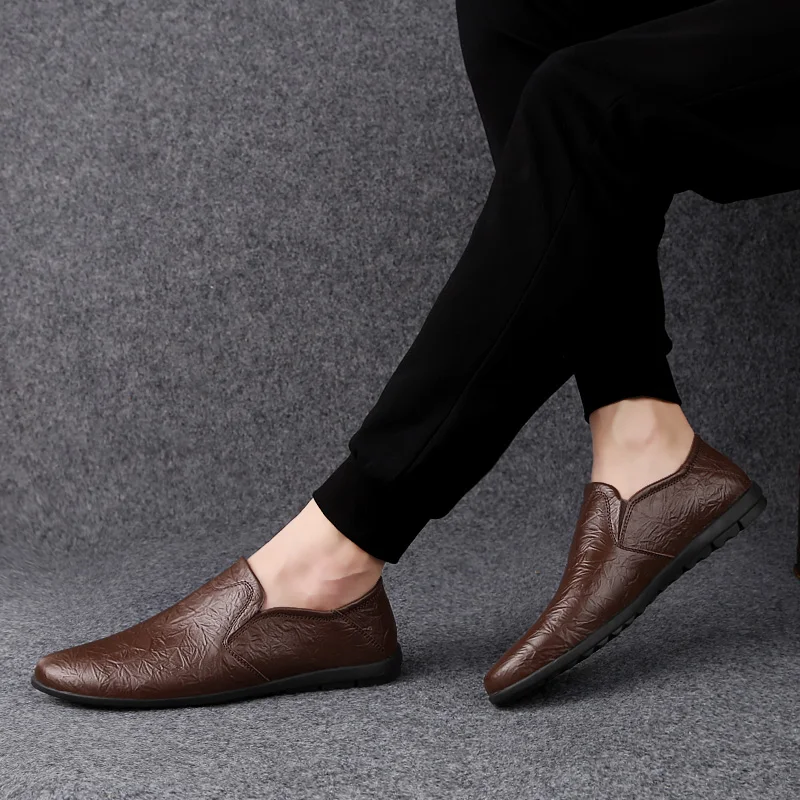 

Men Casual Shoes spring Autumn genuine Leather Loafers Office Shoes Men Moccasins Comfortable Slip on Party Fashion Shoes Man