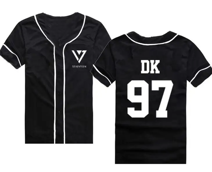 Новое поступление лета 2017 Черная бейсбольная Футболка с коротким рукавом и