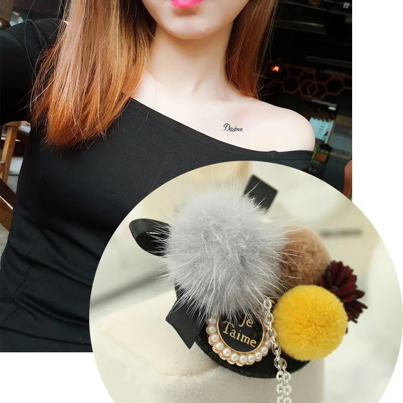 Корейская ткань брошь с цветами Srcaf Пряжка норковые волосы элегантный свитер
