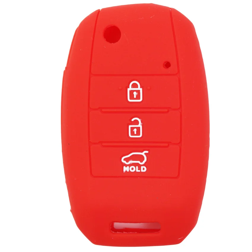 Микош 3 кнопки моющийся Мягкий силиконовый флип чехол для ключа автомобиля Kia New K5