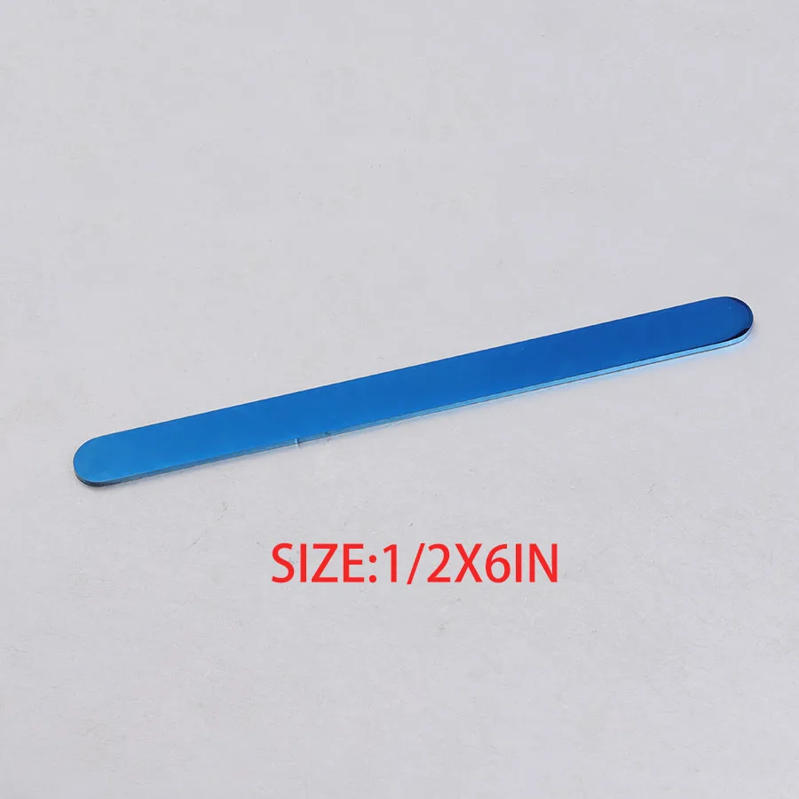 0.5inX6in blue Fnixtar DIY C Открытый Браслет-манжета материал зеркальная полировка нержавеющая сталь прямоугольная подвеска-заготовка 1/4*6 дюймов(6x152 мм) 10 шт./лот - Окраска металла: 0.5inX6in blue