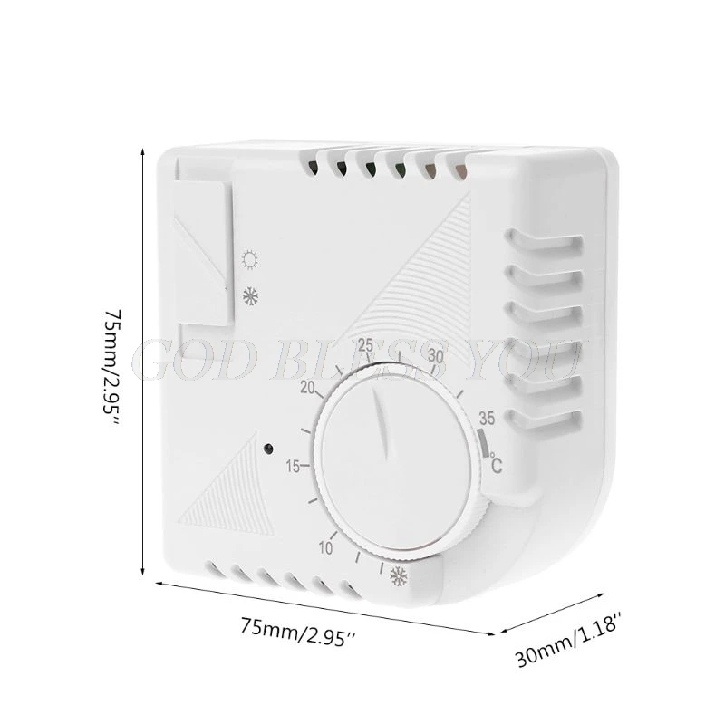 

Universal Room Thermostat Energy Save Mechanical Temperature Controller w Switch Drop Shipping