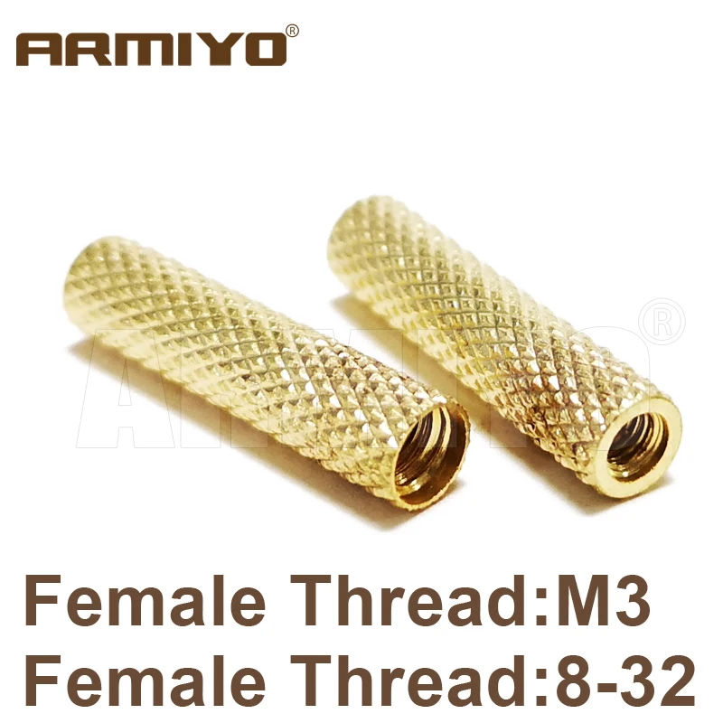 Armiyo 2 шт./лот твердая латунная внутренняя резьба 8 32 м3 5 40 стержень для чистки