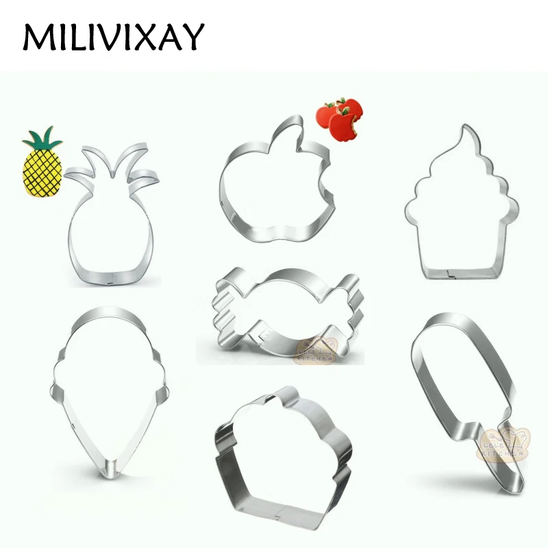 MILIVIXAY 1 шт. яблоко/конфеты/сосна яблоко из нержавеющей стали печенье резак