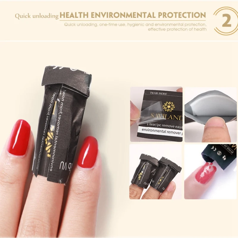 

Recommend 200pcs Nail Gel Polish Remover Wraps Gel Nail Varnish Soak Off Remover Manicure Art Easy Cleaner