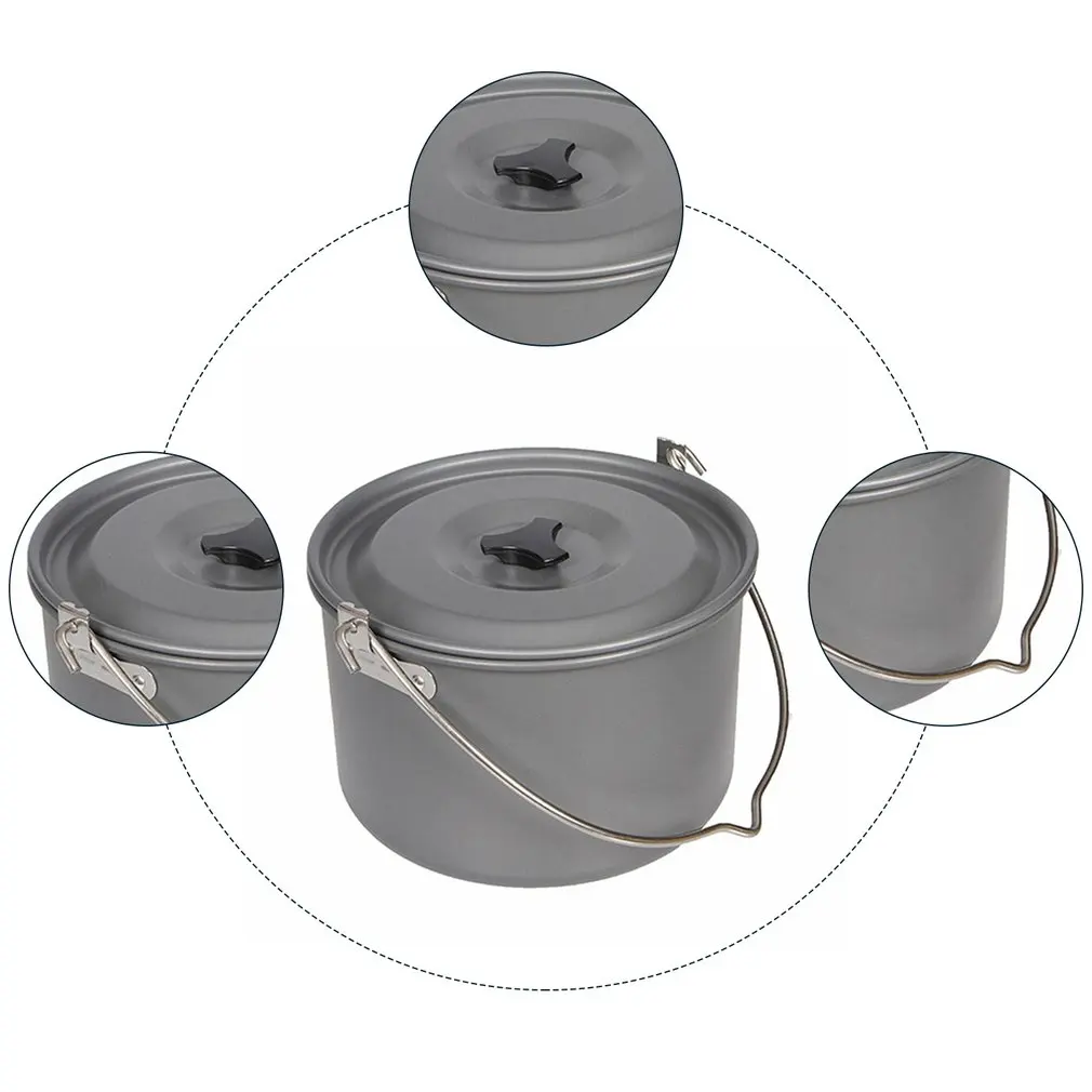 Столовая посуда для улицы большая емкость алюминиевая столовая кемпинга и