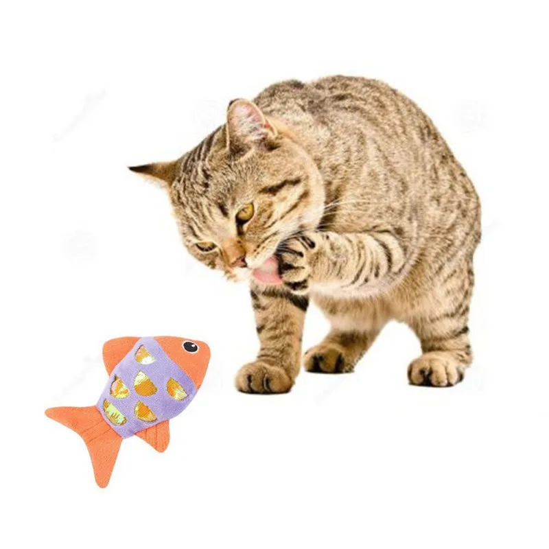

Pet Plush Dog Toys Cute Fish Type Pet Dog Chew Toys Pet Cat Cat Mint Ring Paper Plush Fish Catnip Chew Toys 2020