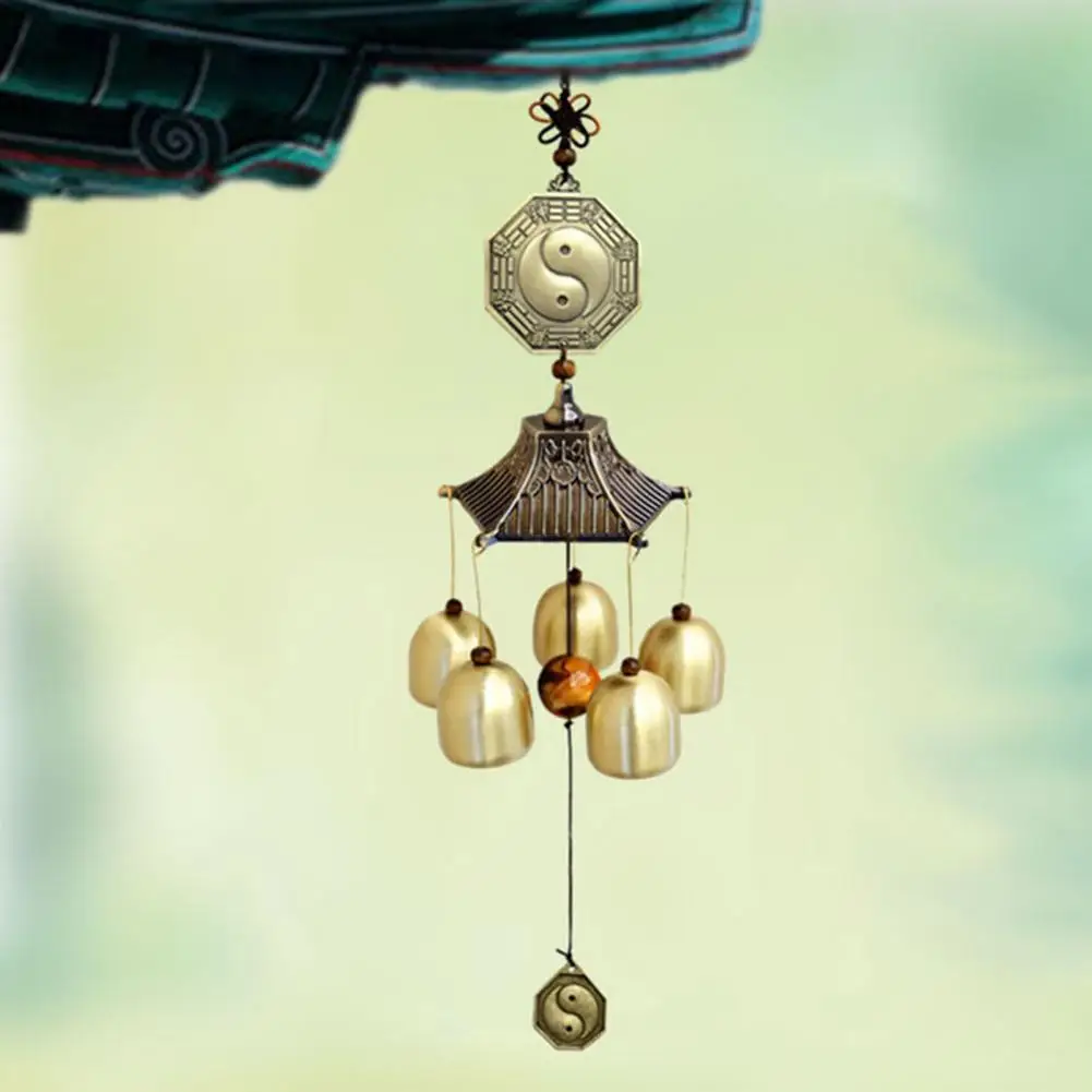 

Durable Unique Pure Copper Fengshui Wind Chime Lightweight Wind Bells Lucky for Yard